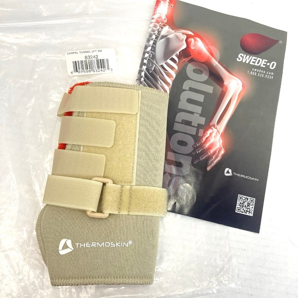 SWEDE-O THERMOSKIN Carpal Tunnel Wrist Brace Splint (Left Size S)‎ Wrist Support